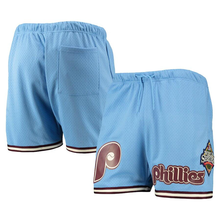 Men's Philadelphia Phillies Light Blue Team Logo Mesh Shorts